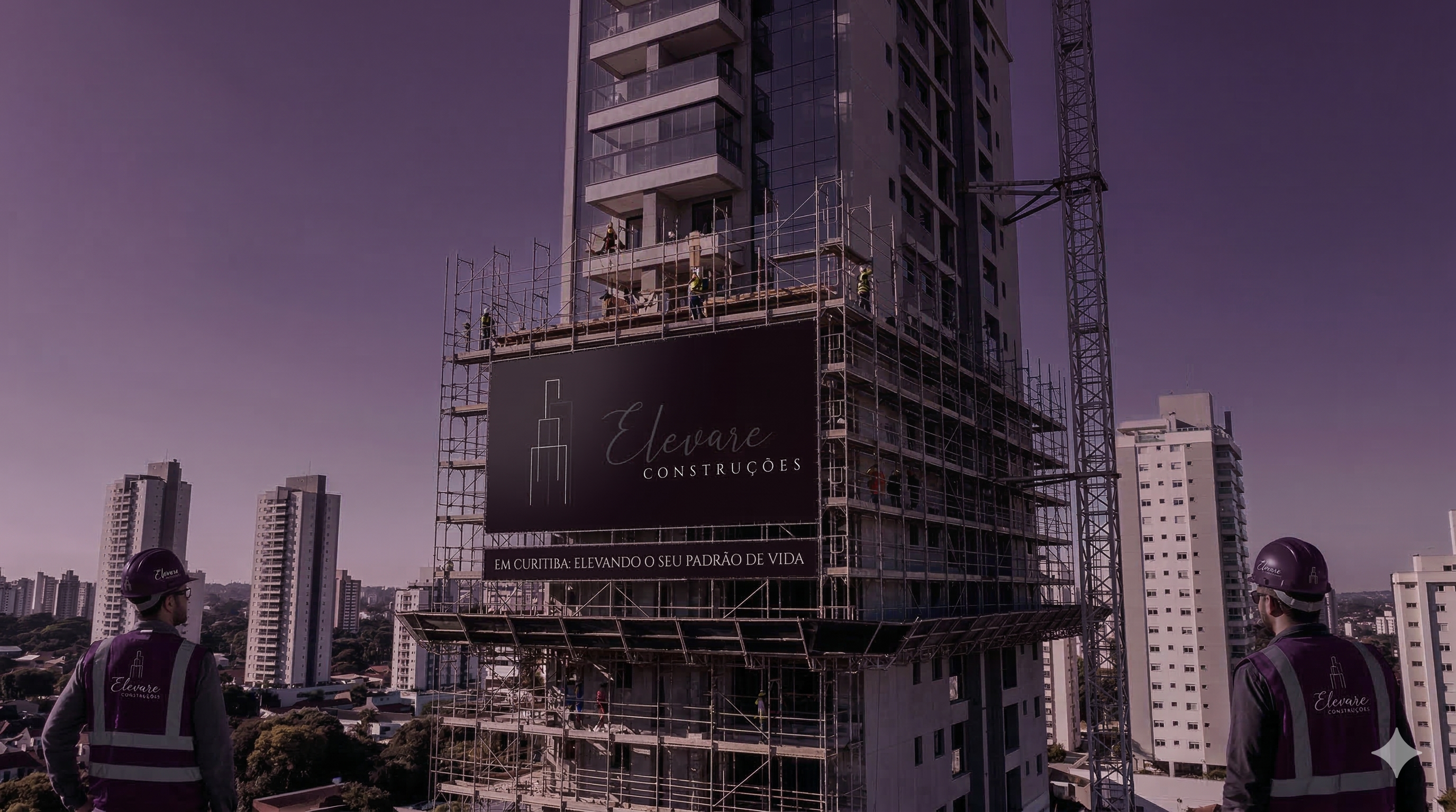 Engenheiros em obra — Elevare Construções